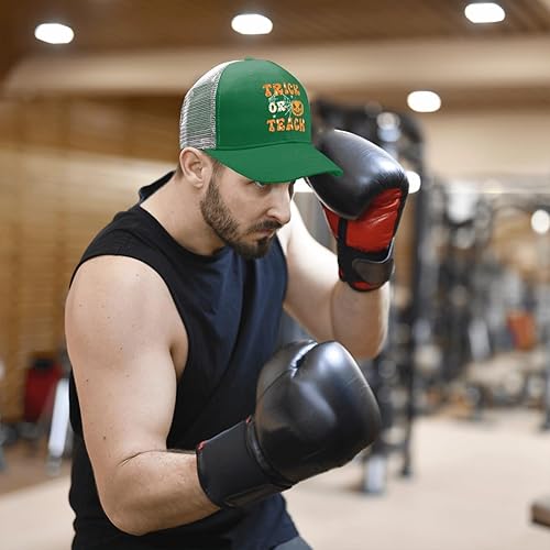 Miniatura 5 de Sombrero de malla Helloween Negro Snapback Sombreros para Hombres Sombreros Snapback Trick Or Teach Quick Dry Sombreros de tenis