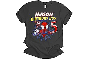 Spider Birthday Shirt for a Memorable 4th Birthday Celebration