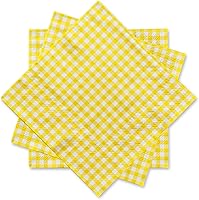 Vista 6 de Gatherfun Servilletas de papel desechables a cuadros blancos y negros para cenas, picnic y fiestas (paquete de 50)