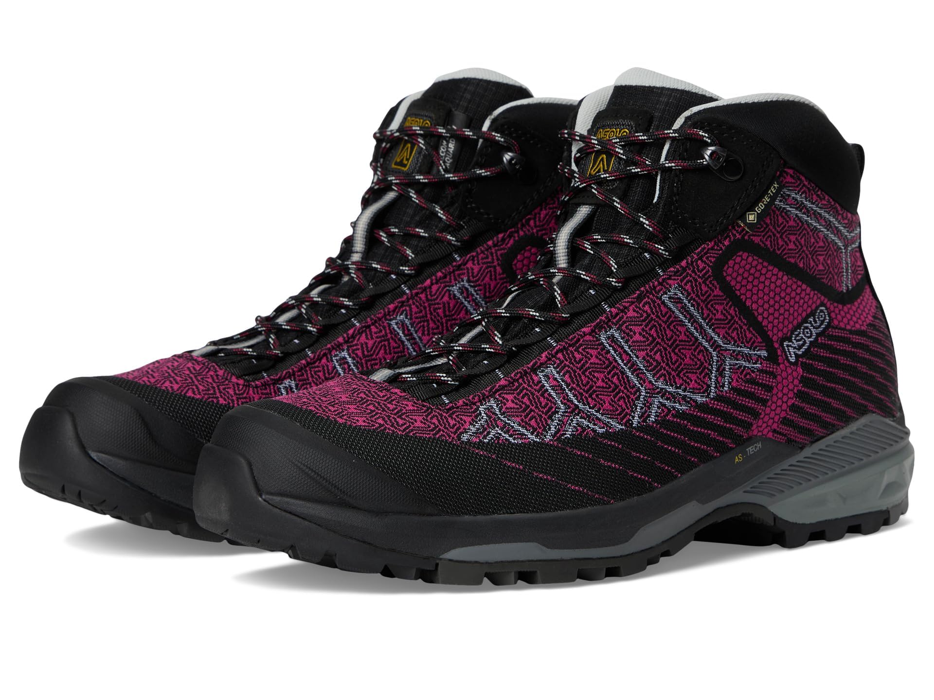 Asolo Women's Falcon Evo Jaquard GV ML Hiking Boot, Black/Magenta, 8.5