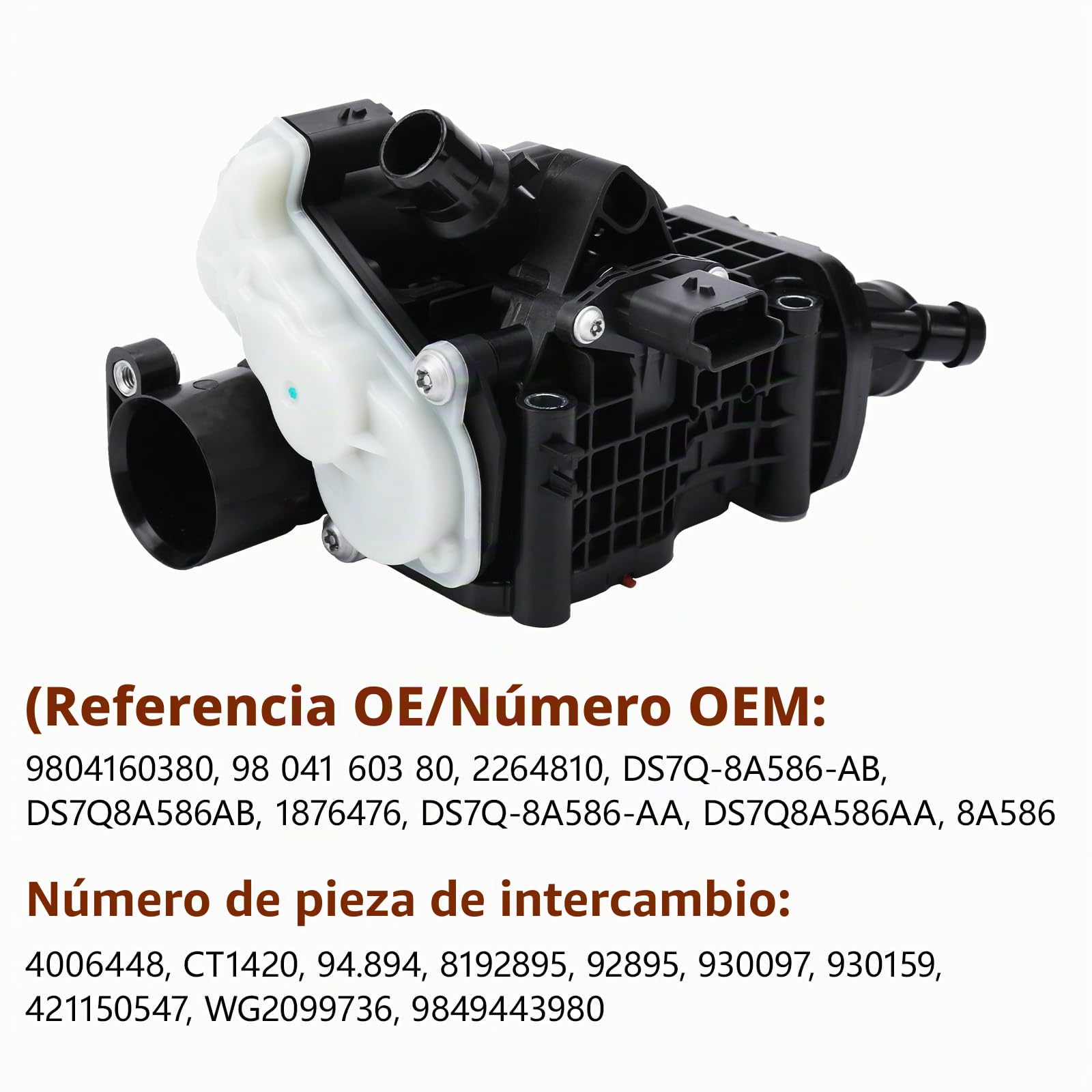 9849443980 Carcasa de termostato para Peugeot 508 Citroën C4 II C5 III, Termostato Refrigerante para Peugeot 308 3008 5008 DS4 Expert IV, Carcasa Termostato, 9849443980 9804160380