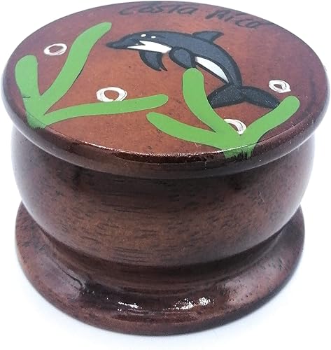 Miniatura 3 de Joyero de madera - Decoración pintada a mano - Juego de 1 joyero auténtico de la selva tropical costarricense - Artesanal - Estuche de