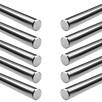 10Pcs 25mm x 230mm Linear Rod, Coavoo Diameter 25mm Case Hardened Chrome Plated Smooth Linear Motion Rod Shaft Guide Rail - Metric h8 Tolerance L 9.06 inch / 230mm