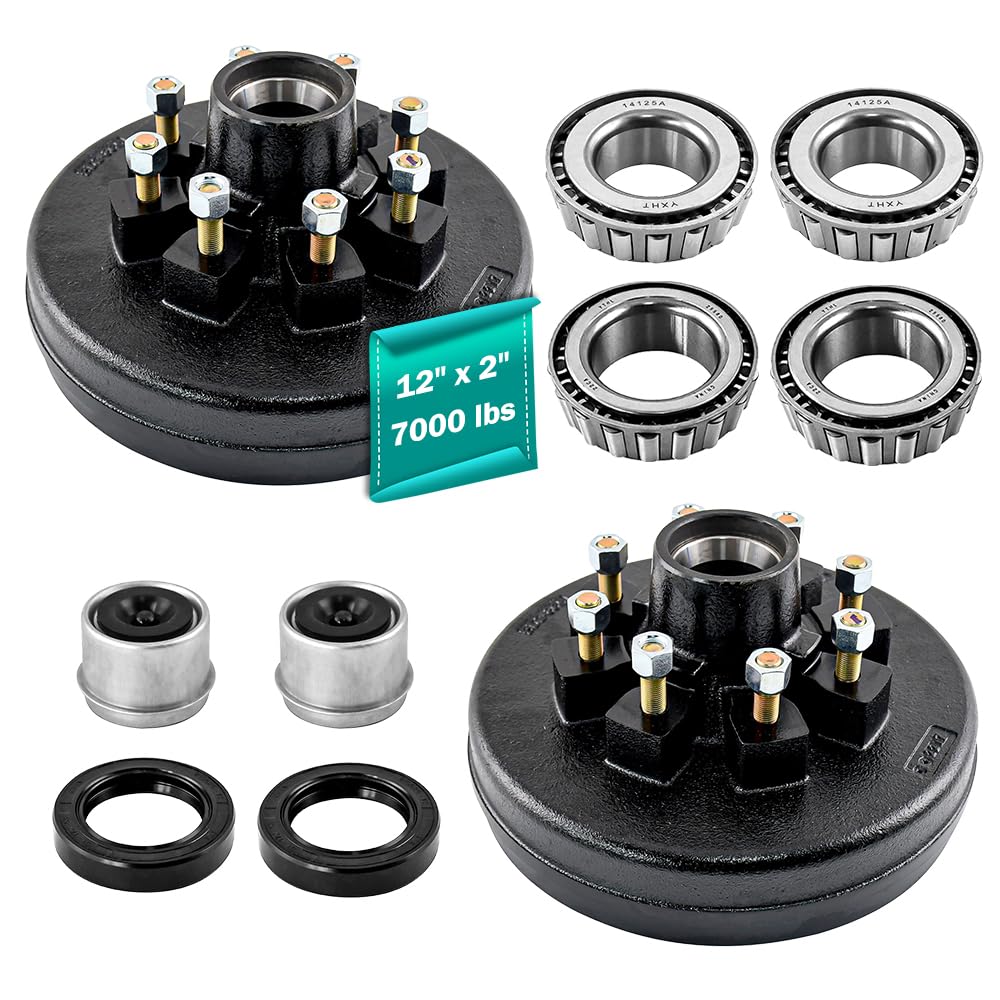 JADODE Trailer Brake Drum Kit 2-Pack