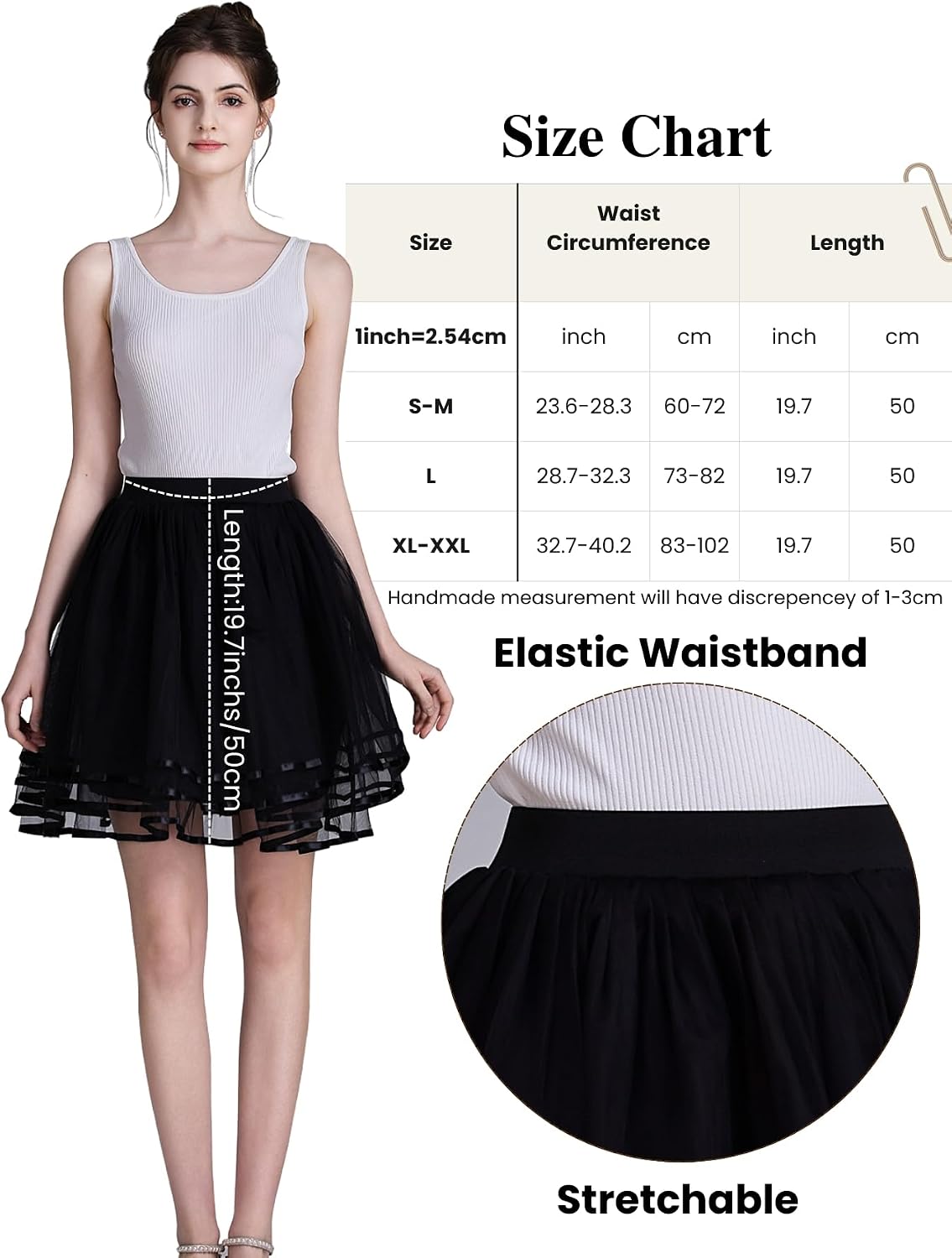 Women Tutu Skirt Petticoat Underskirt Party Evening Wedding