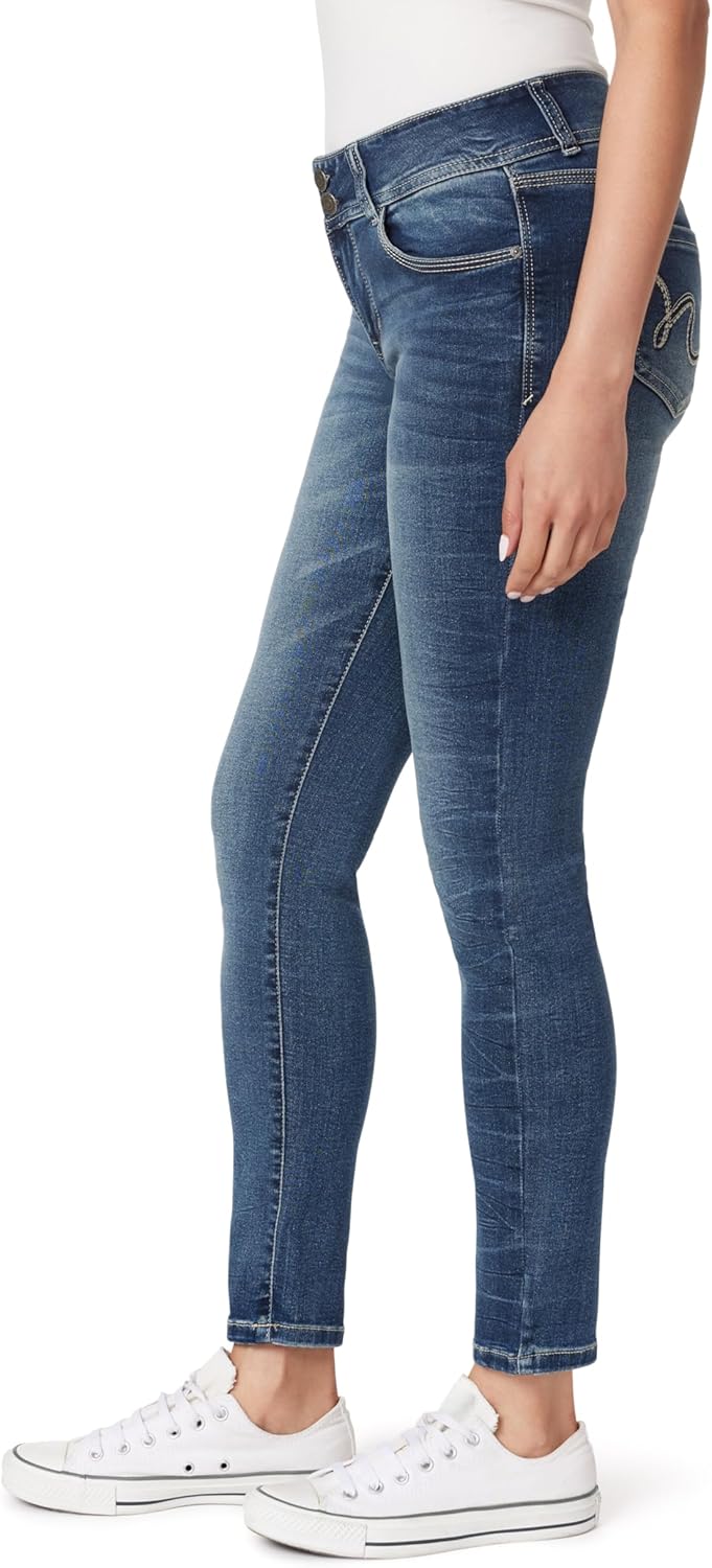 WallFlower Women’s Ultra Fit Mid-Rise Insta Soft Denim Juniors Jeans (Also Available in Plus Sizes)