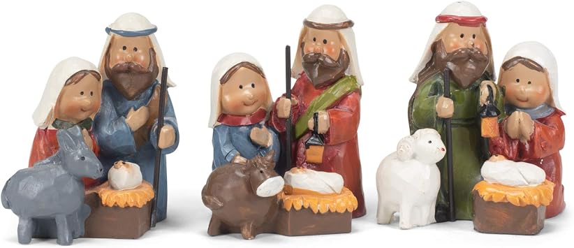 Transpac Imports Resin Holiday Tree Set of 4 Figurine, Green
