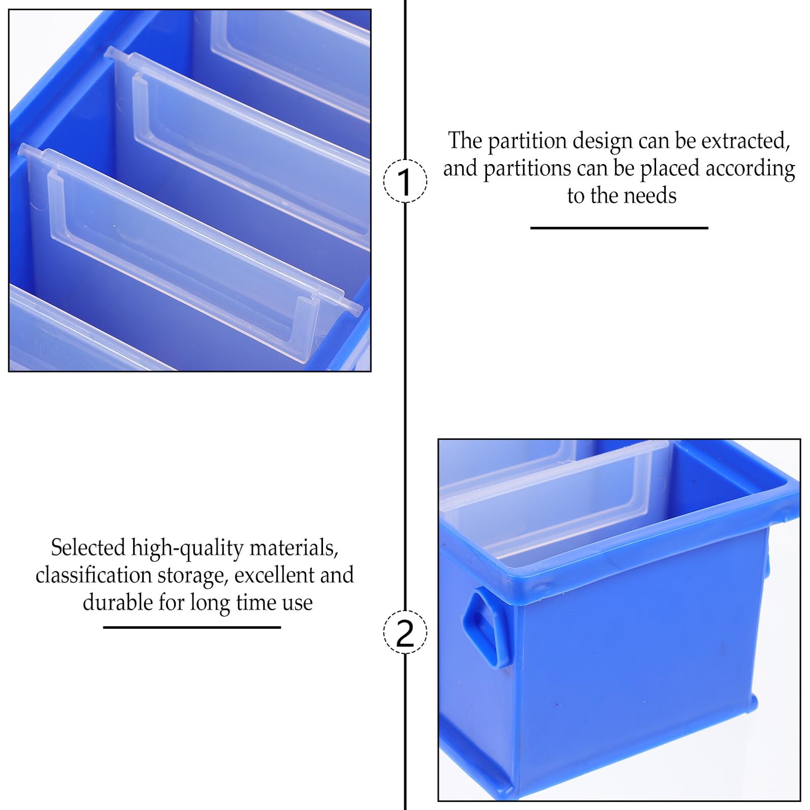 Scatola Porta Viti Blu in Polietilene, Pratica e Salvaspazio | Organizzatore per Cucina e Outdoor, Stile Moderno ed Elegante, Contenitore per Parti e Minuterie