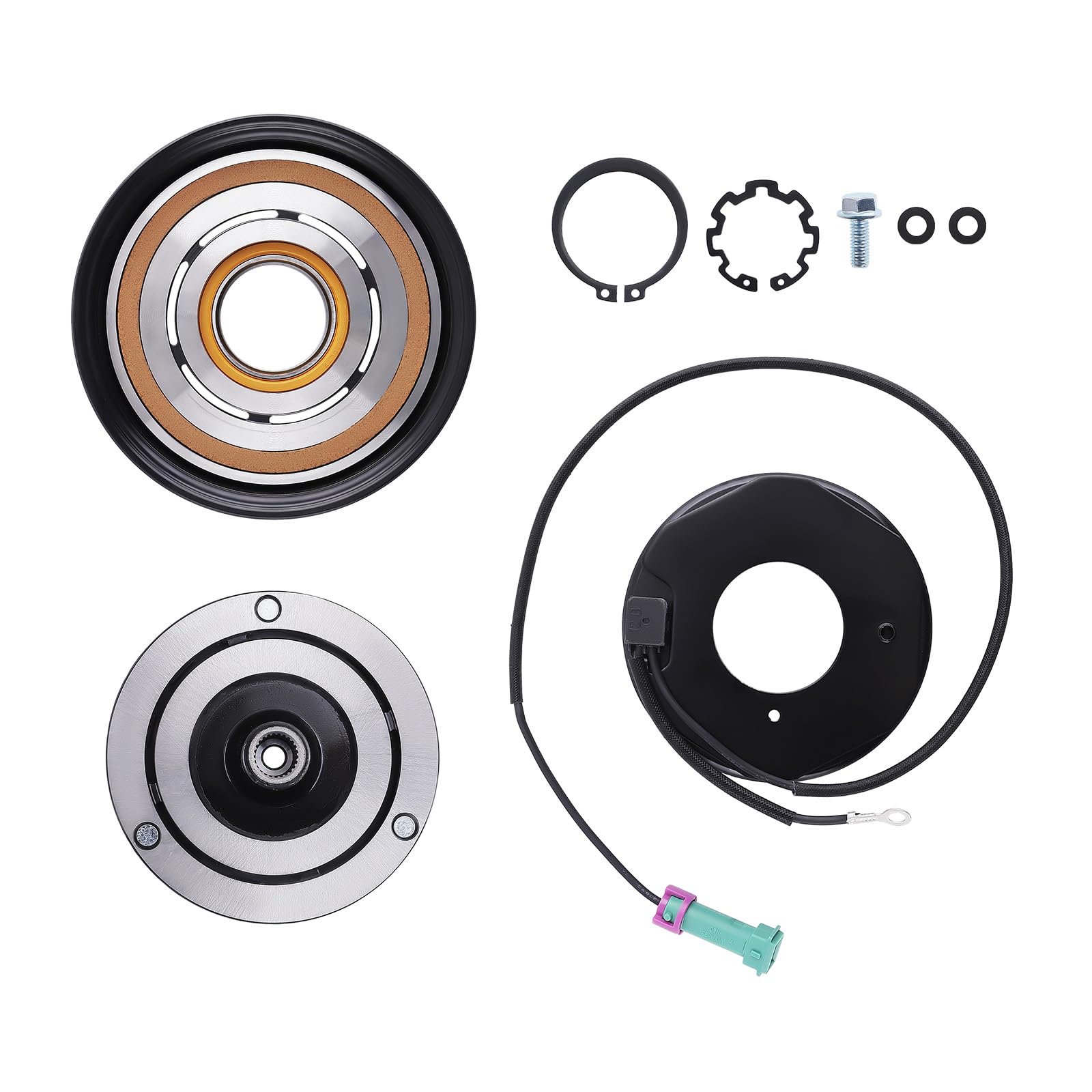 maXpeedingrods 4B0260805B, 4B0260805BX 12 V Magnetkupplung Klimakompressor Kupplung für Audi A4 Porsche 911 996 997 VW Passat 3B3 Variant 3B6 Skoda Superb 3U4 4B3260805, 4D0260805B