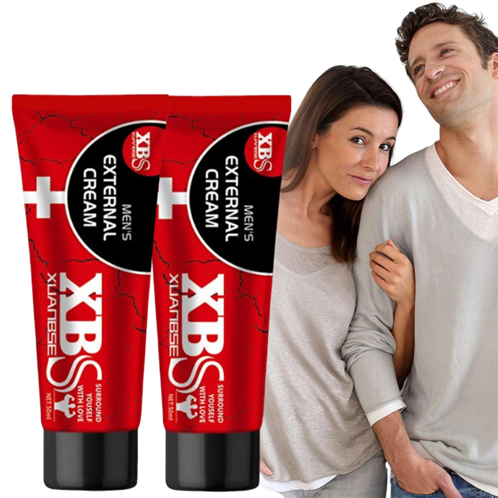 XBS Mens External Cream, 50ML Massage Cream for Restore Energy and Strength (2pcs)