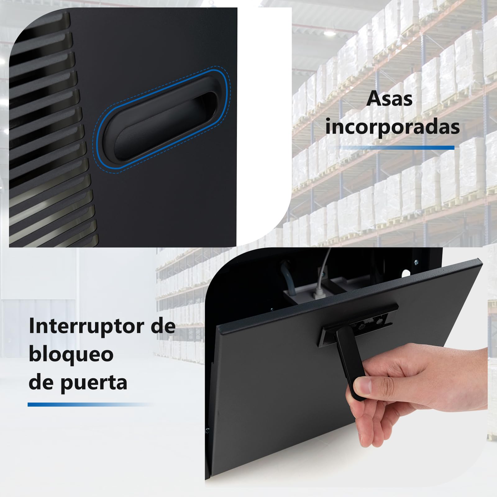 GOPLUS Deshumidificador Industrial 66L 418m2, Industrial con Temporizador 24H, Bomba, Manguera, Deshumidificador Portátil con 4 Ruedas para Sótano, Almacén, Restauración de Daños por Agua (Azul)