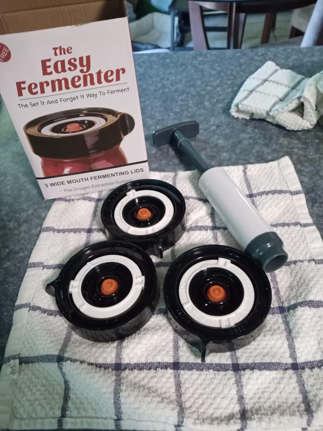 Fermenter Wide Mouth Lid Kit Simplified Fermenting In Jars Not Crock Pots 3lids