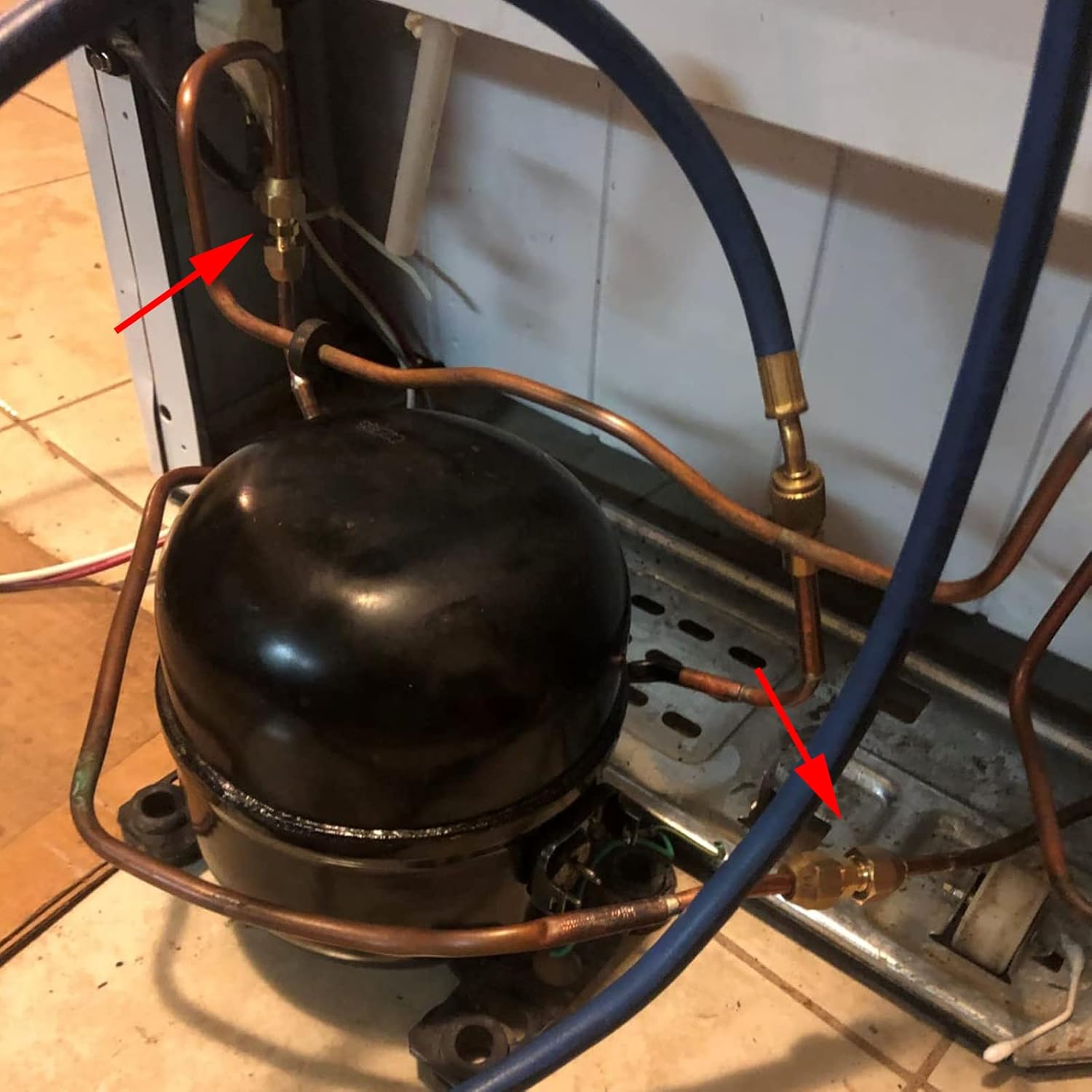 1/4" and 3/8" Copper Pipe Extension Joint Connectors, 2 Packs AC Pipe Connectors with HVAC Flare Nuts, Free Welding copper flare fittings, Air Conditioning Pipe Coupling Adapters for Butt Copper Tube