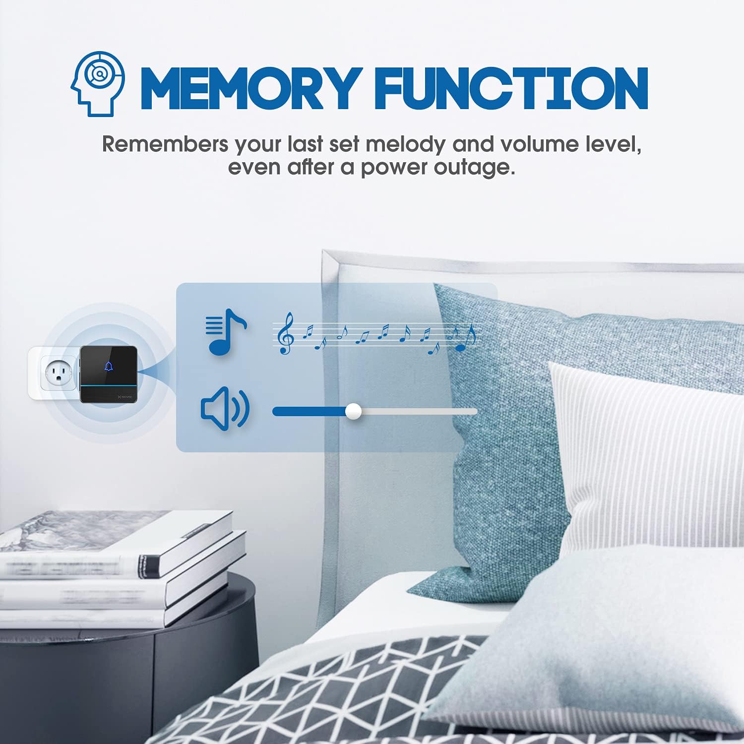 Wireless Doorbell, X-Sense Waterproof Door Bell Kit over 2,000 Feet Wireless Range with 2 Receivers, 56 Melodies & 5 Volume Levels, Black - - 