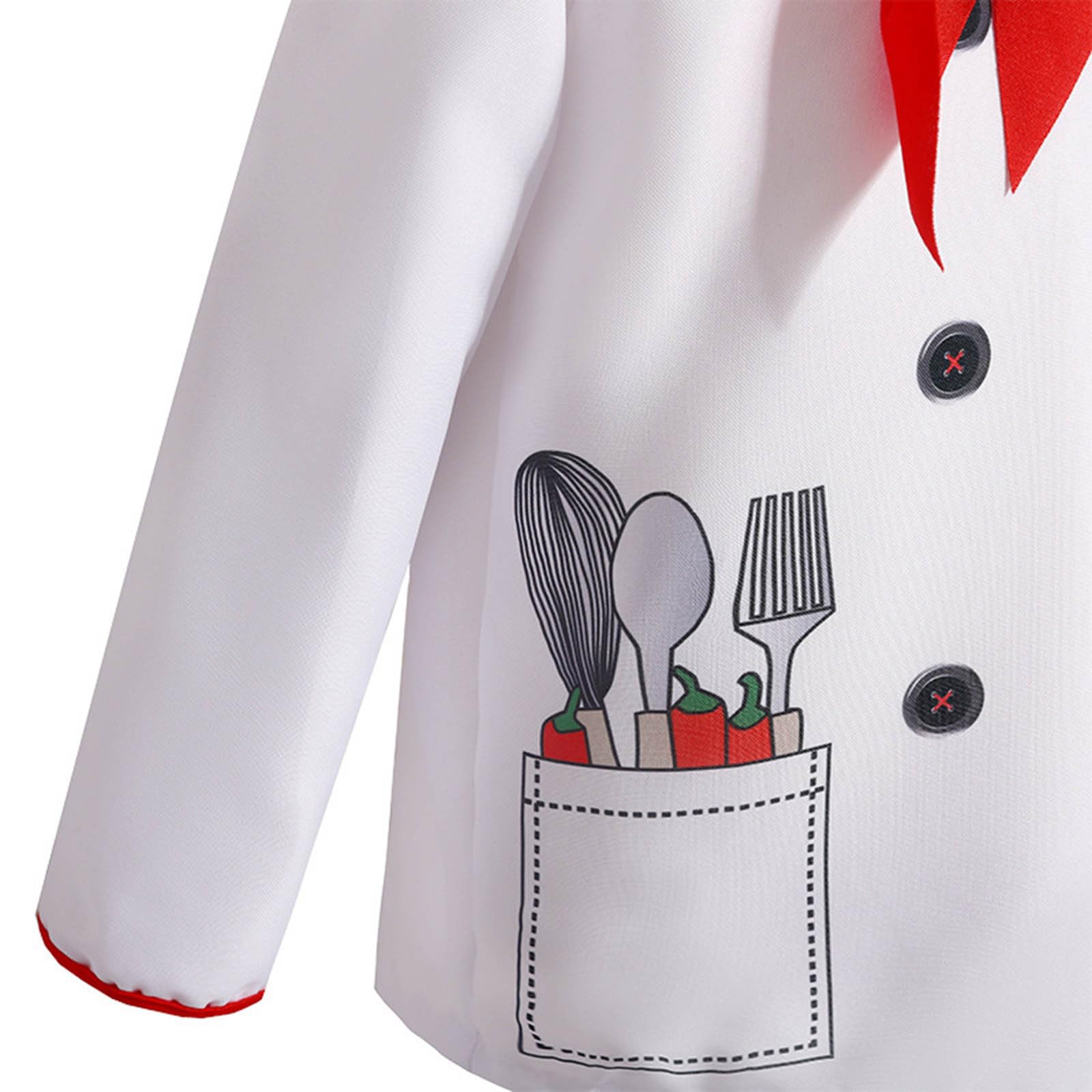 2025 Costume da cosplay per bambini Halloween a tema "Ritorno alla scuola" - Set di abiti da cucina per giovani ambizioni nelle esibizioni culinarie con cilindro e foulard triangolare Mikan Cosplay