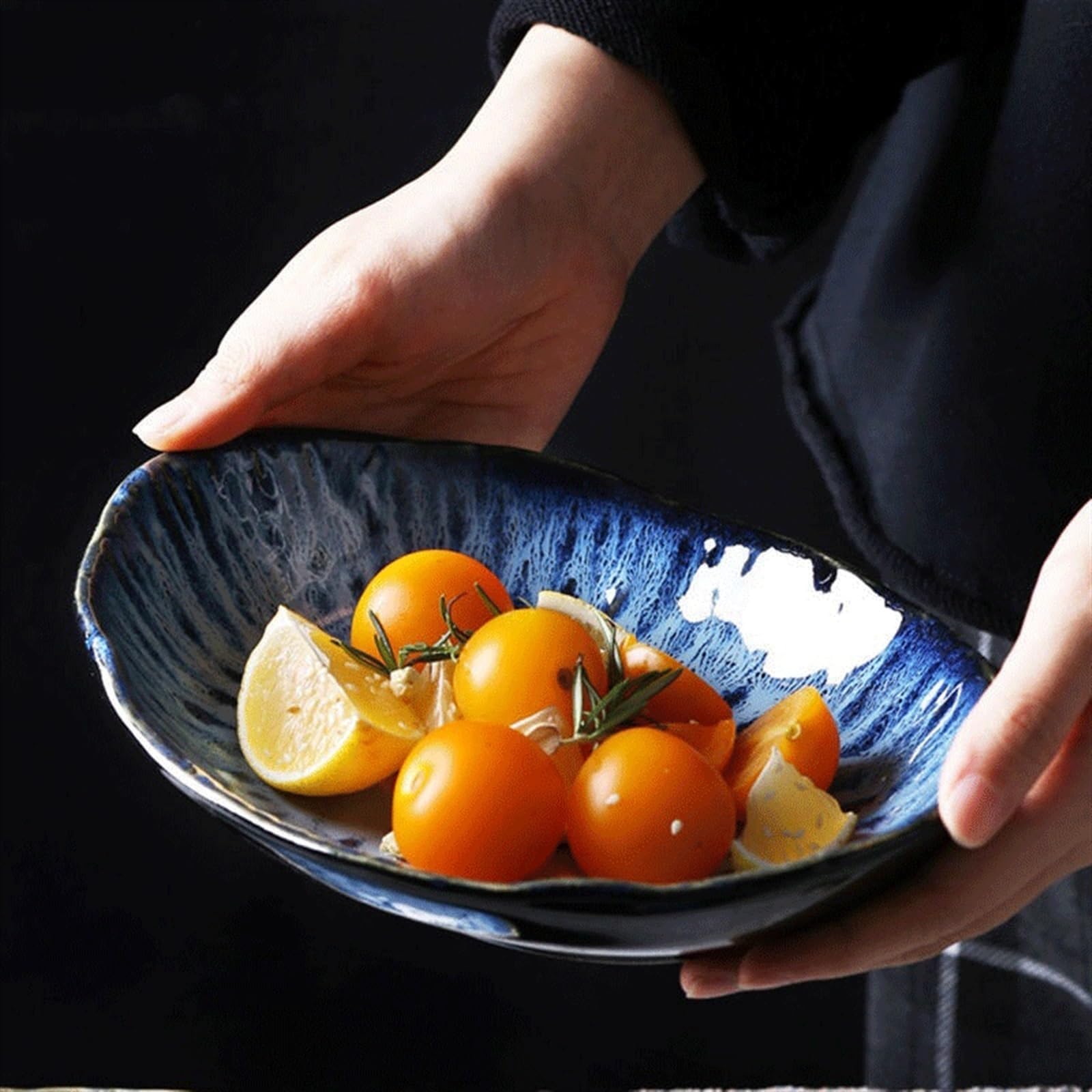 Forniture Per Feste Piatto piano ovale Piatto for macedonia di frutta for la casa Piatto for pasta Stoviglie in ceramica adatto for cucina Ristorante Hotel Piatti Della Festa (Size : 23.2cm)