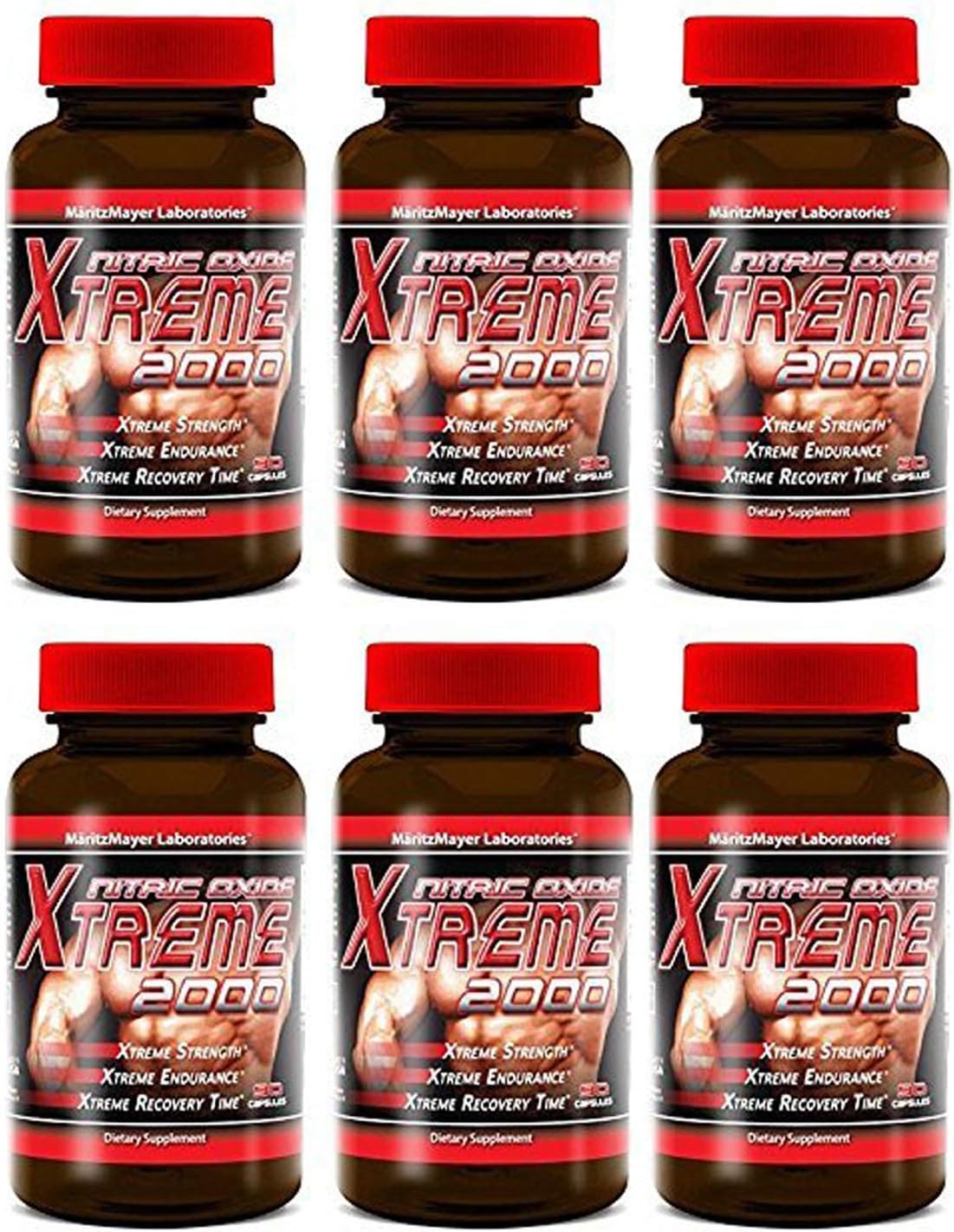 Maritzmayer Lab Nitric Oxide Xtreme Muscle Growth Supplement 90 Capsules Per Bottle (6 Bottles)