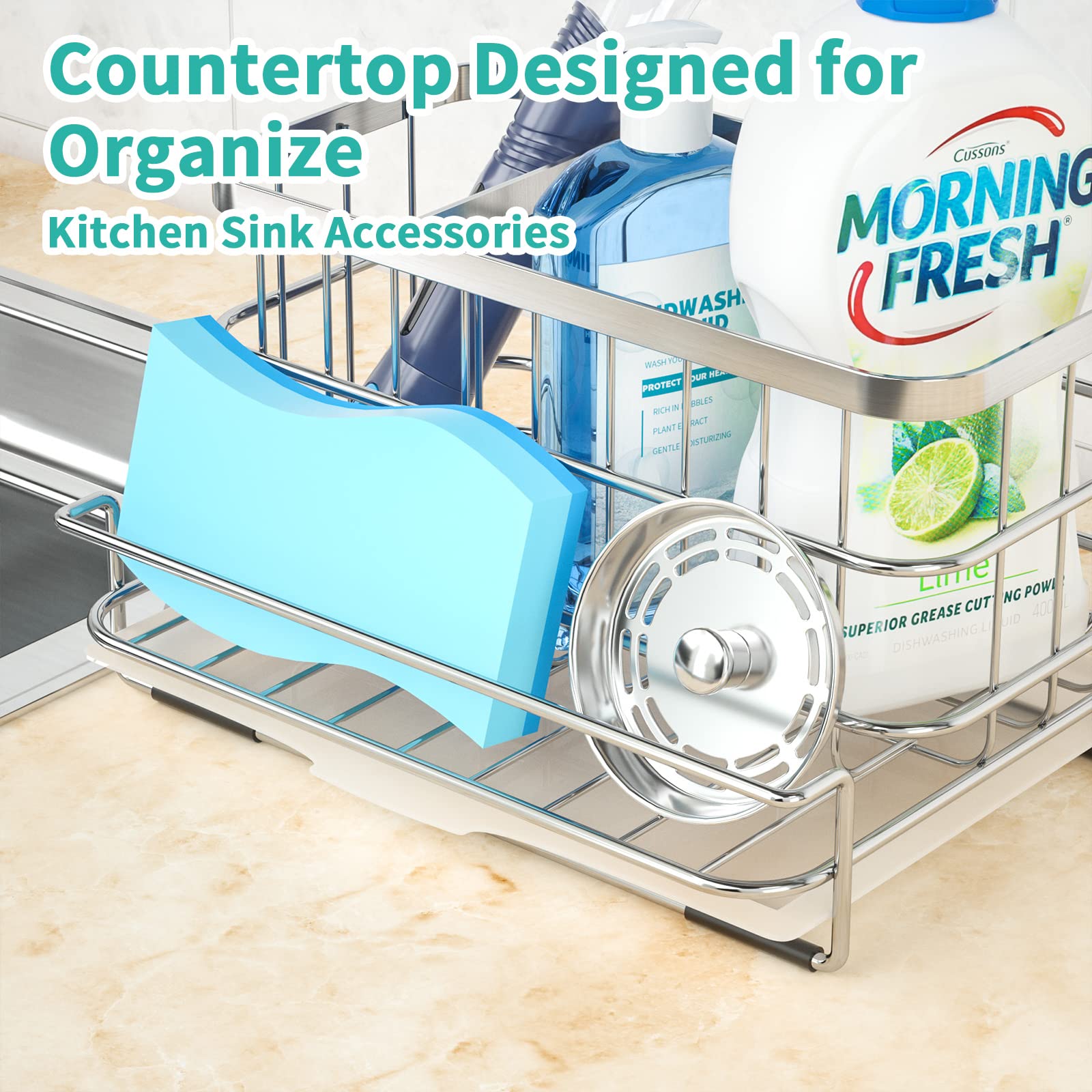 HapiRm Sink Caddy, Kitchen Sink Organiser, Kitchen Sink Caddy