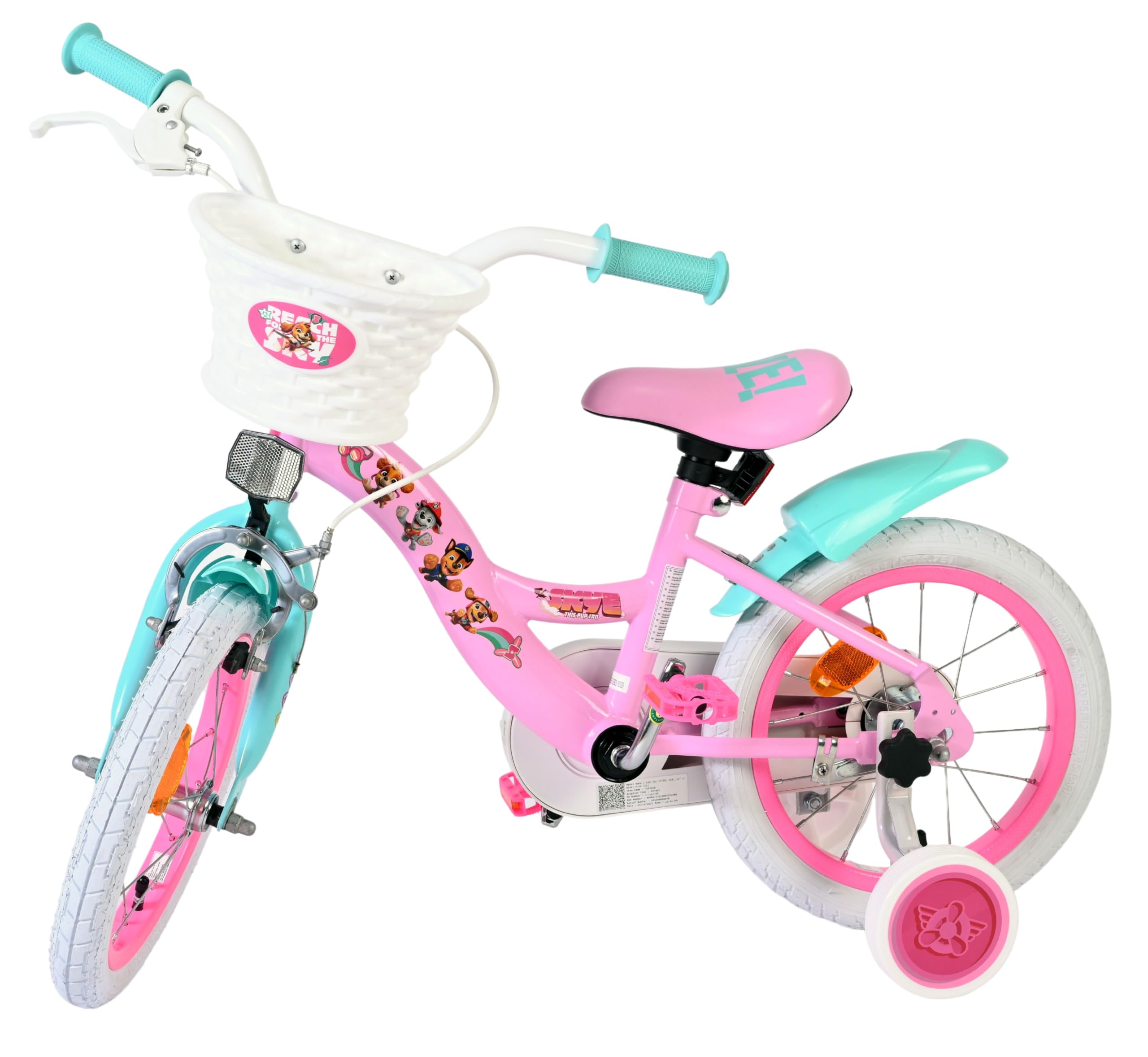 Paw Patrol Bicicletta per bambini – Bambina – 14 pollici – Rosa