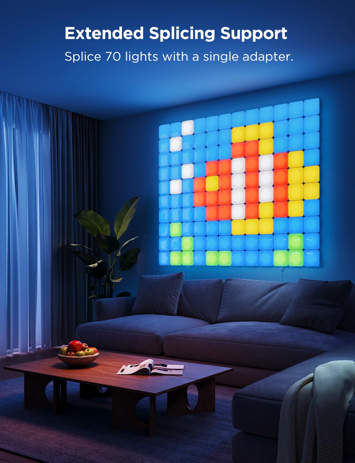 Govee Mini panel de luces, paneles de pared LED RGBIC, panel de luz de cubo DIY, funciona con Matter, Alexa, asistente de Google, para sala de juegos, dormitorio, sala de estar, paquete de 20