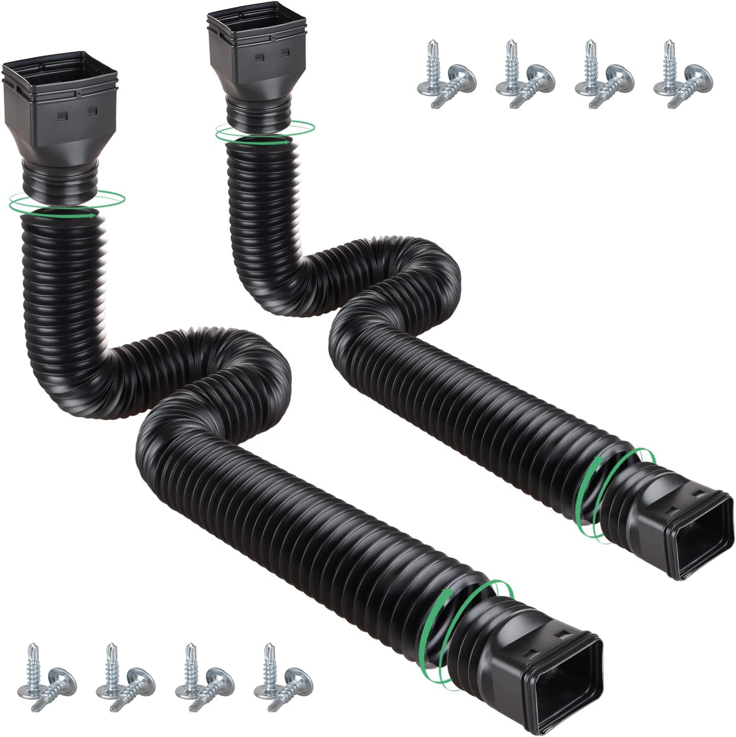 AKOLAFE 2 Pack Gutter Downspout Extensions 2165 Inch Downspout