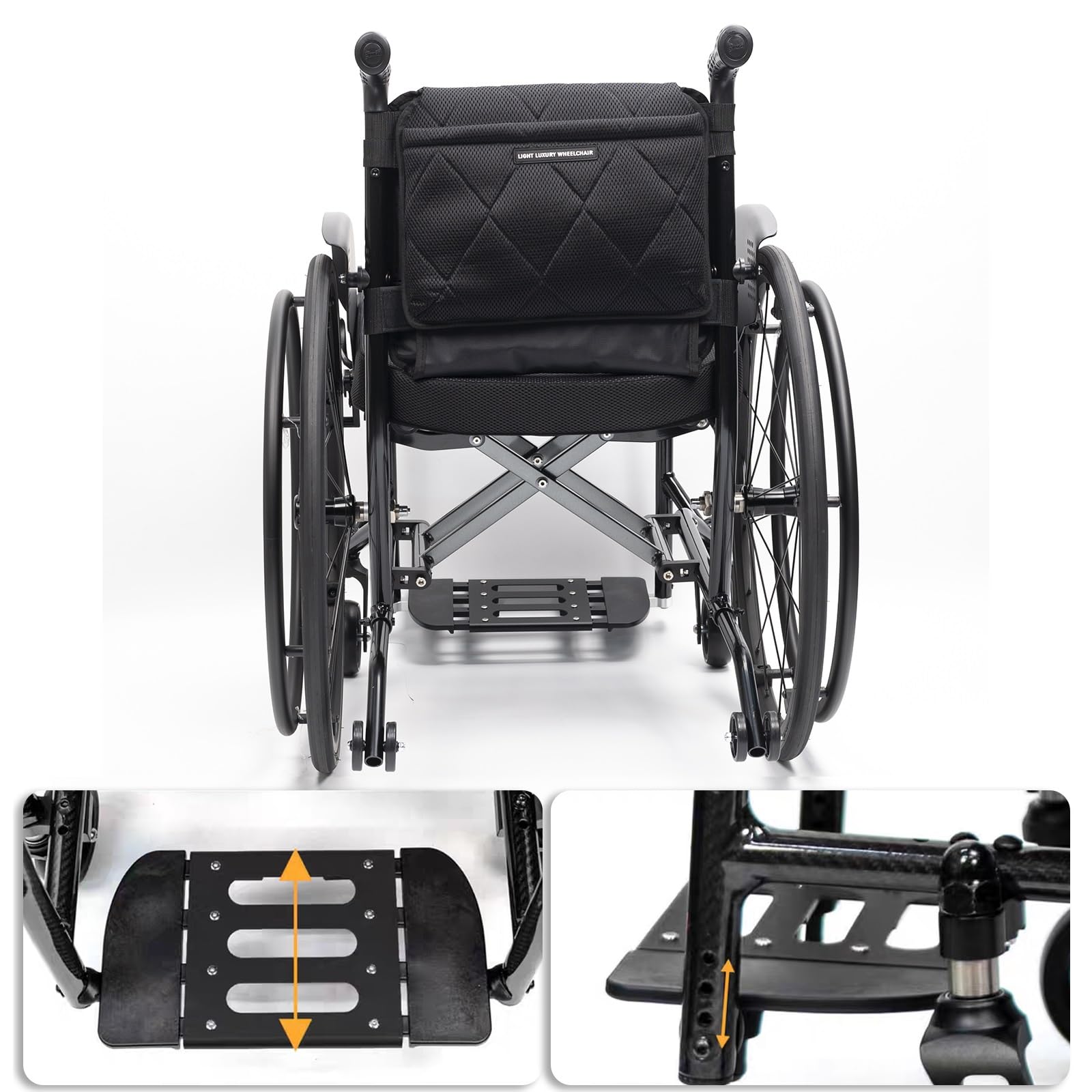Wheelchair Sedia a Rotelle Pieghevole in Alluminio Ultraleggero,Compatto(Seat width 44cm/17.3in)