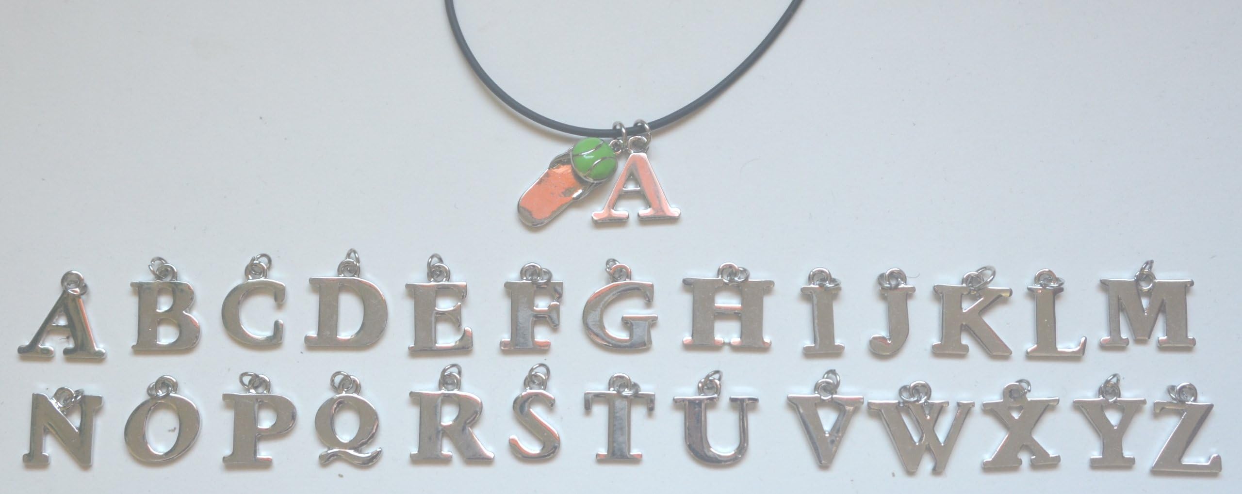 Tennis Flip Flop Cord Necklace | Initial Letter | H