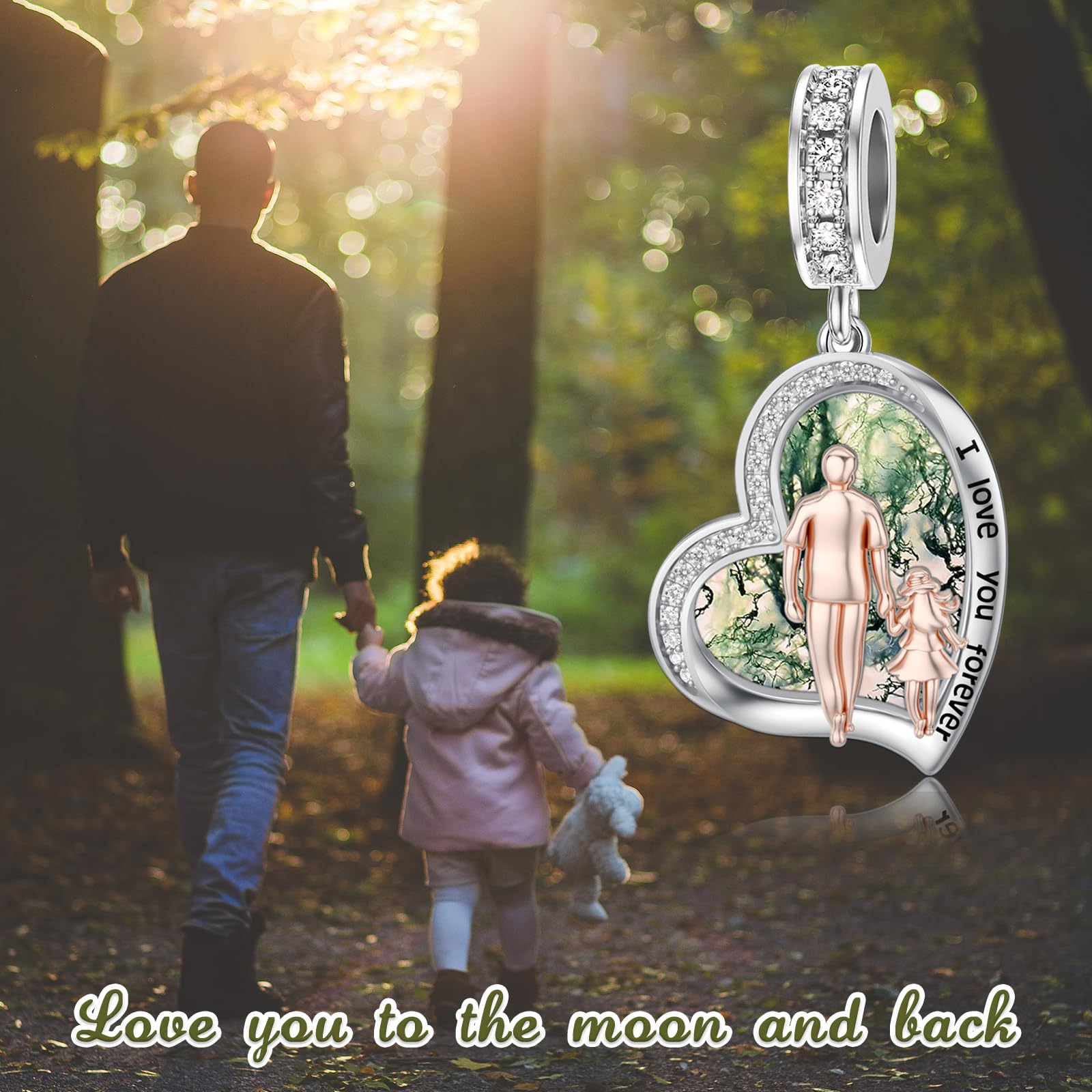 Père fille charme fit pandora charmes bracelet en argent sterling breloques pour bracelets anniversaire Saint Valentin cadeaux pour fille mère amant