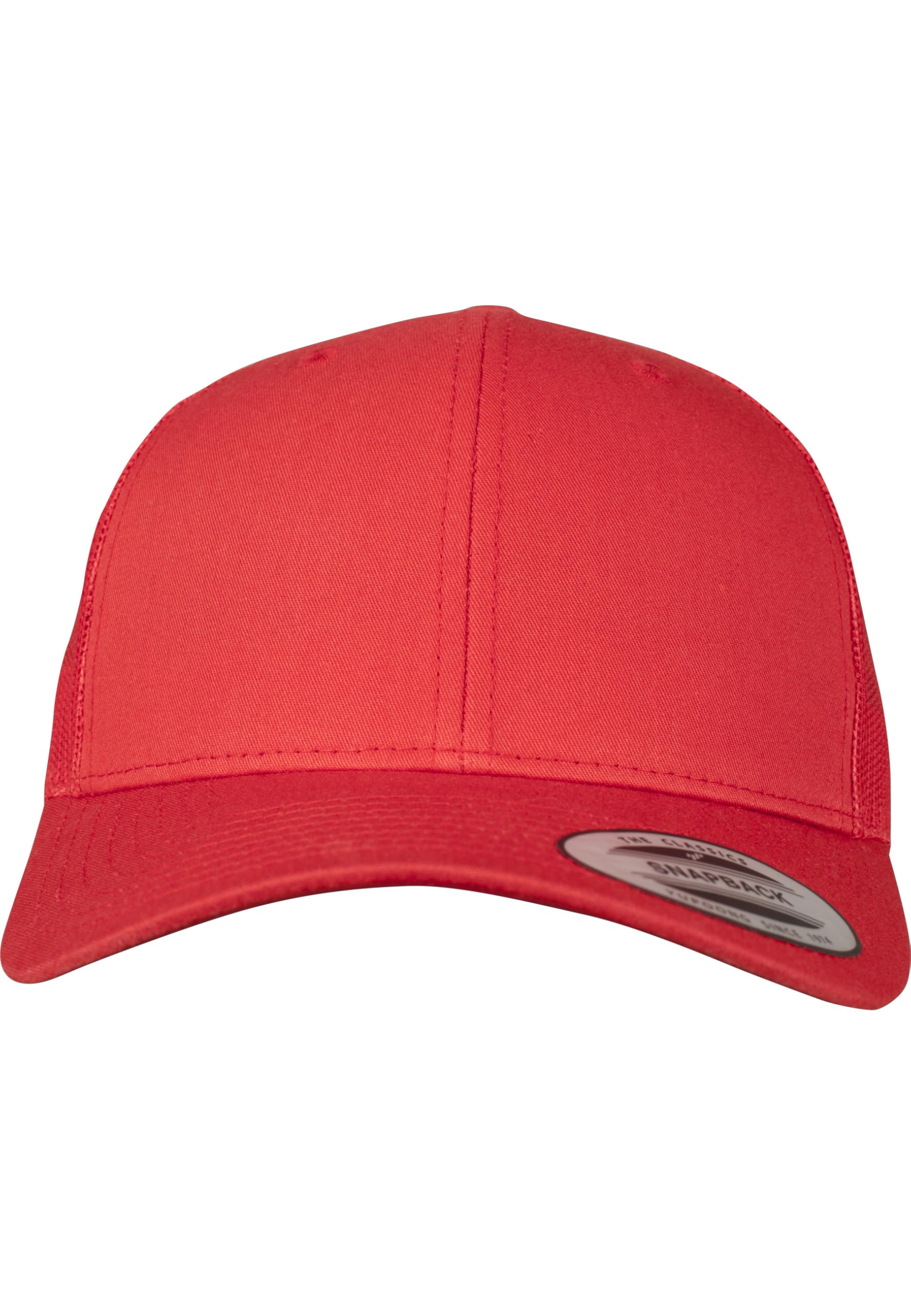 Flexfit Snapback Unisex Baseball-Mütze | Trucker Kappe Mesh Basecap, Rot (red), Gr. One size