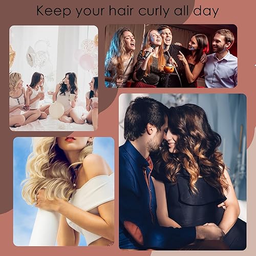 Miniatura 6 de Crimpadoras y onduladoras de cabello de 5 barriles, de calor rápido, varita portátil de 0.591 in para cabello largo, rizador ondulado de temperatura