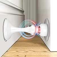 Vista 17 de Crosize Topes magnéticos para puerta, paquete de 4, topes de puerta de acero inoxidable para montaje en pared y piso, soporte de puerta mantiene