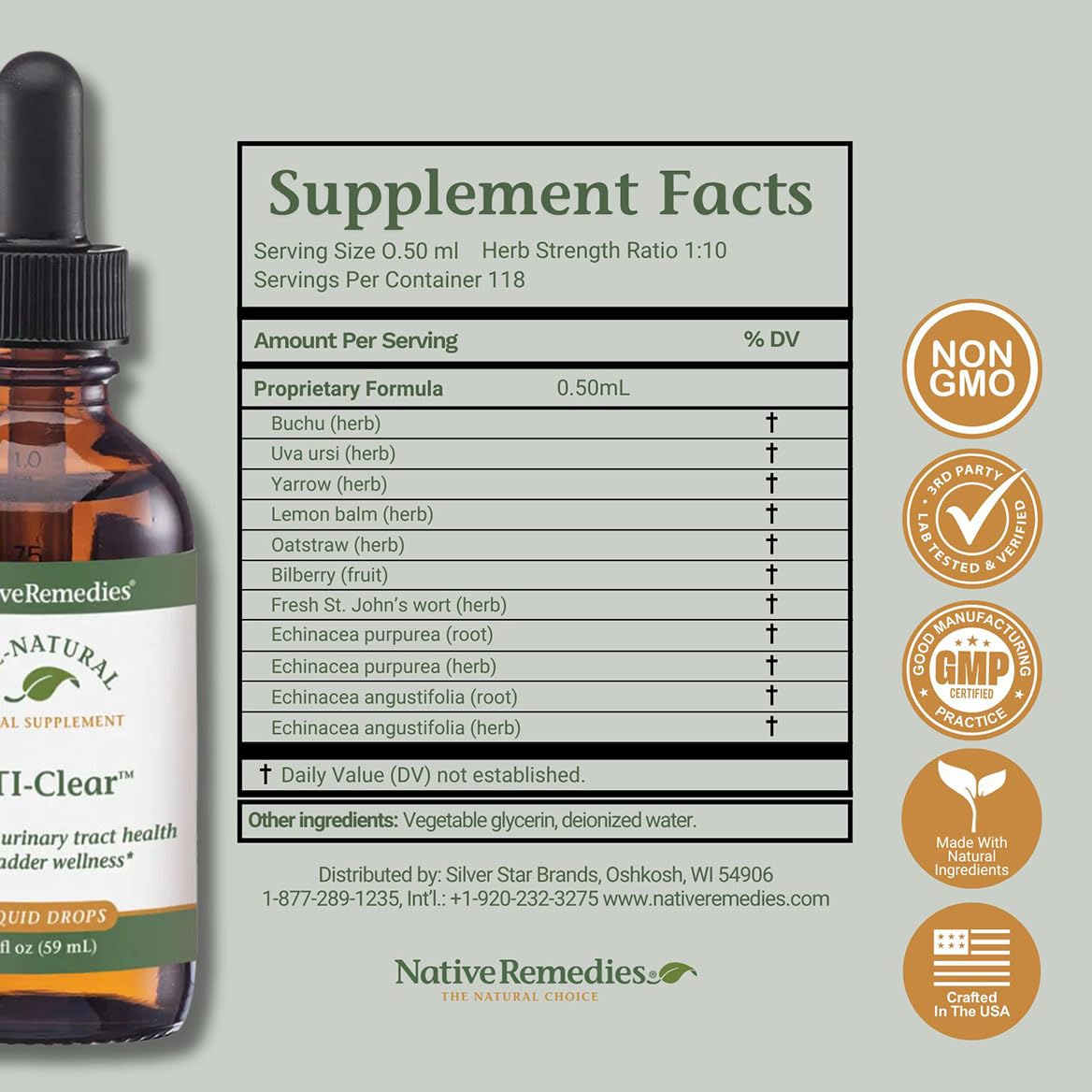 Native Remedies UTI-Clear - Herbal Urinary Tract Support - 2 Fl Oz — Amazon image 6