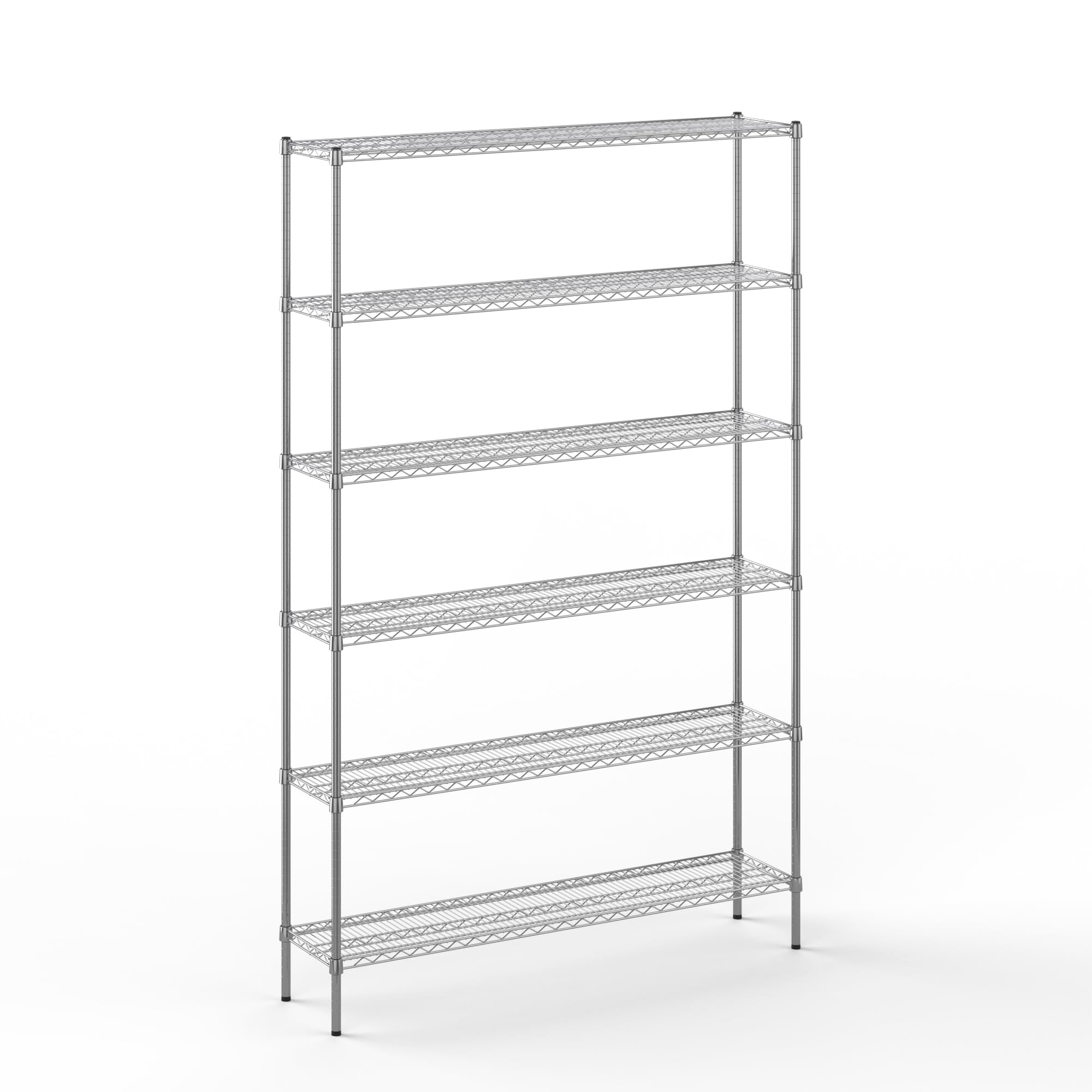 14" Deep x 60" Wide x 96" Height Wire Shelving Kit | 6-Tier | NSF Commercial Storage Rack Unit