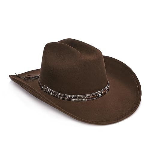 Faux Suede Felt Western Cowboy Hat for Women or Men,