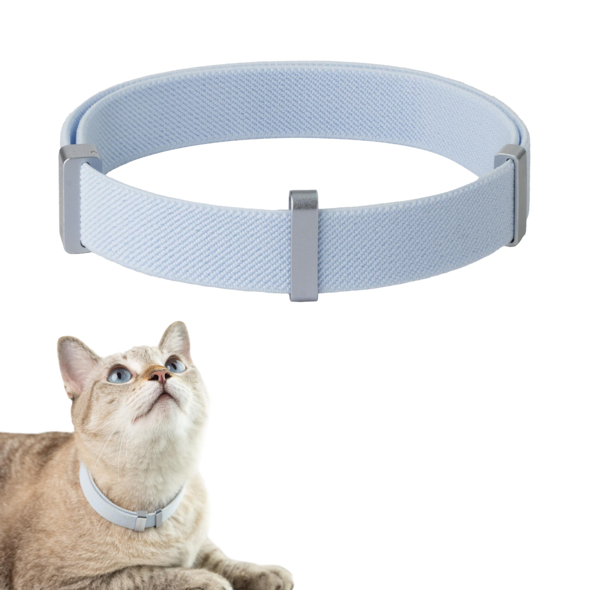 Safety Cat Collar Pro - U.S. IDA Gold Awarding Design, Elastic Quick Release Cat Collar with Buckle Non Breakaway - Lightweight for Kitten All Small