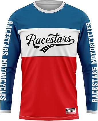 Mens MTB Jersey Long Sleeve Breathable Mountain Bike Shirt | Lightweight durable quick-dry fabric, comfortable fit, suitable for cycling motocross outdoor activities