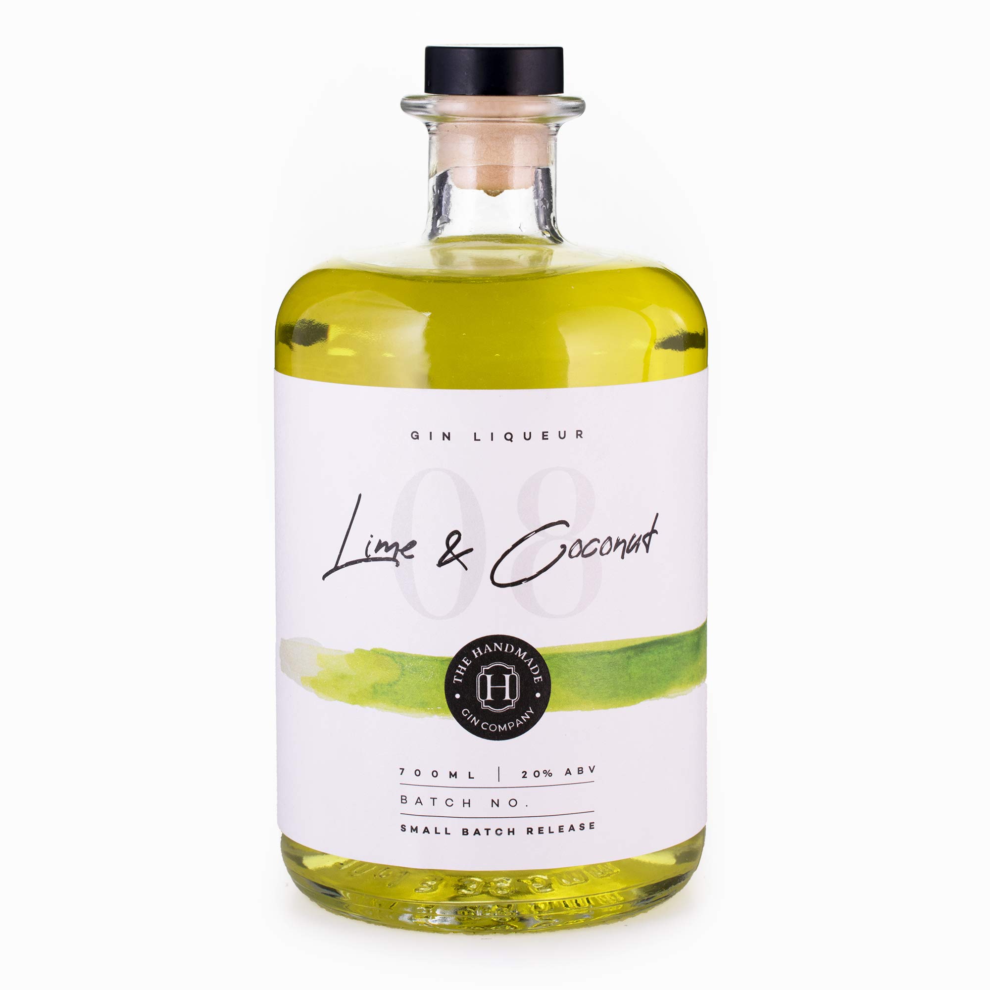 Lime & Coconut Handmade Gin Liqueur 70cl - Refreshing & Vibrant Premium Craft Gin - 20% ABV