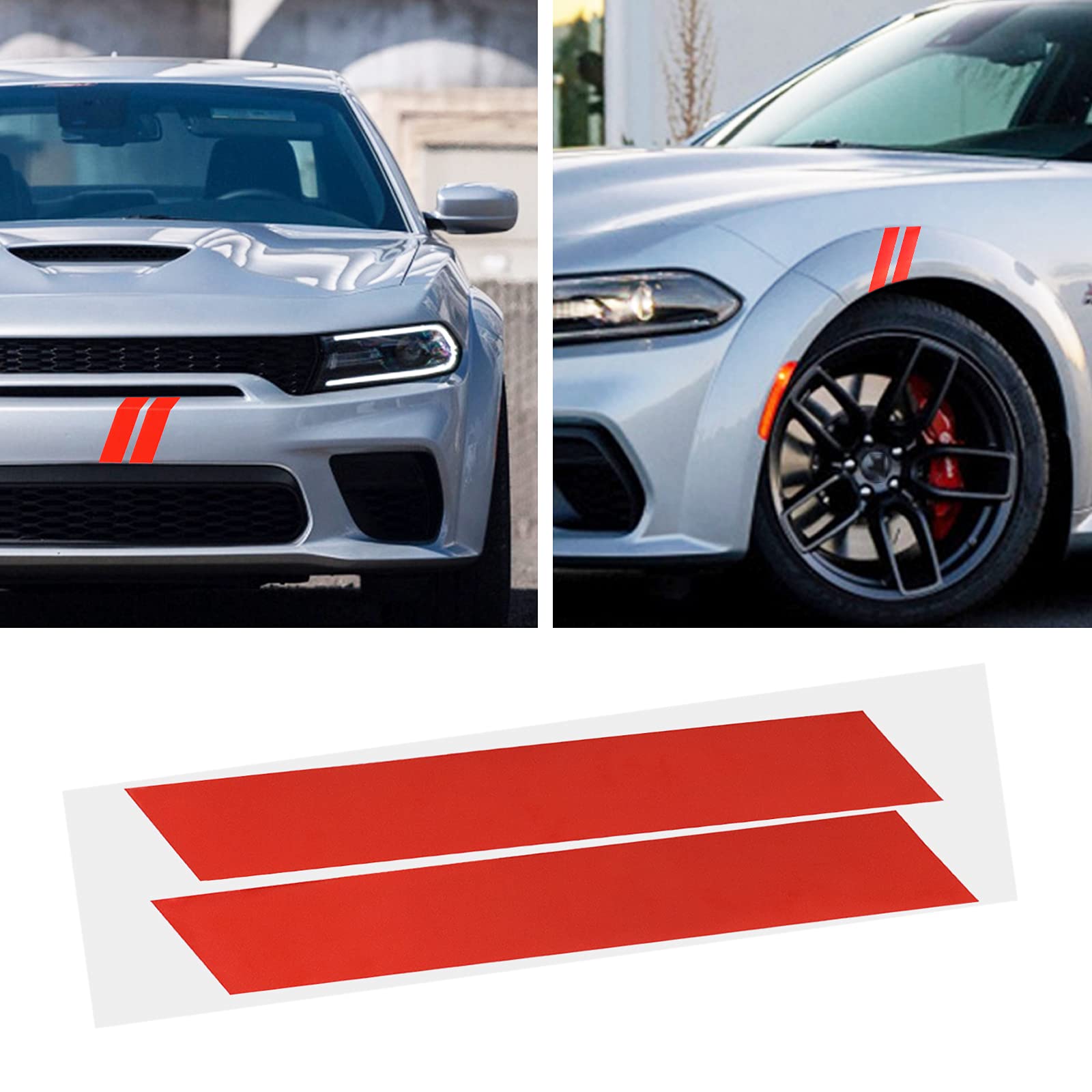 Buy SENSHINE 2 Pack Classic For Dodge Sport Racing Style Red Color