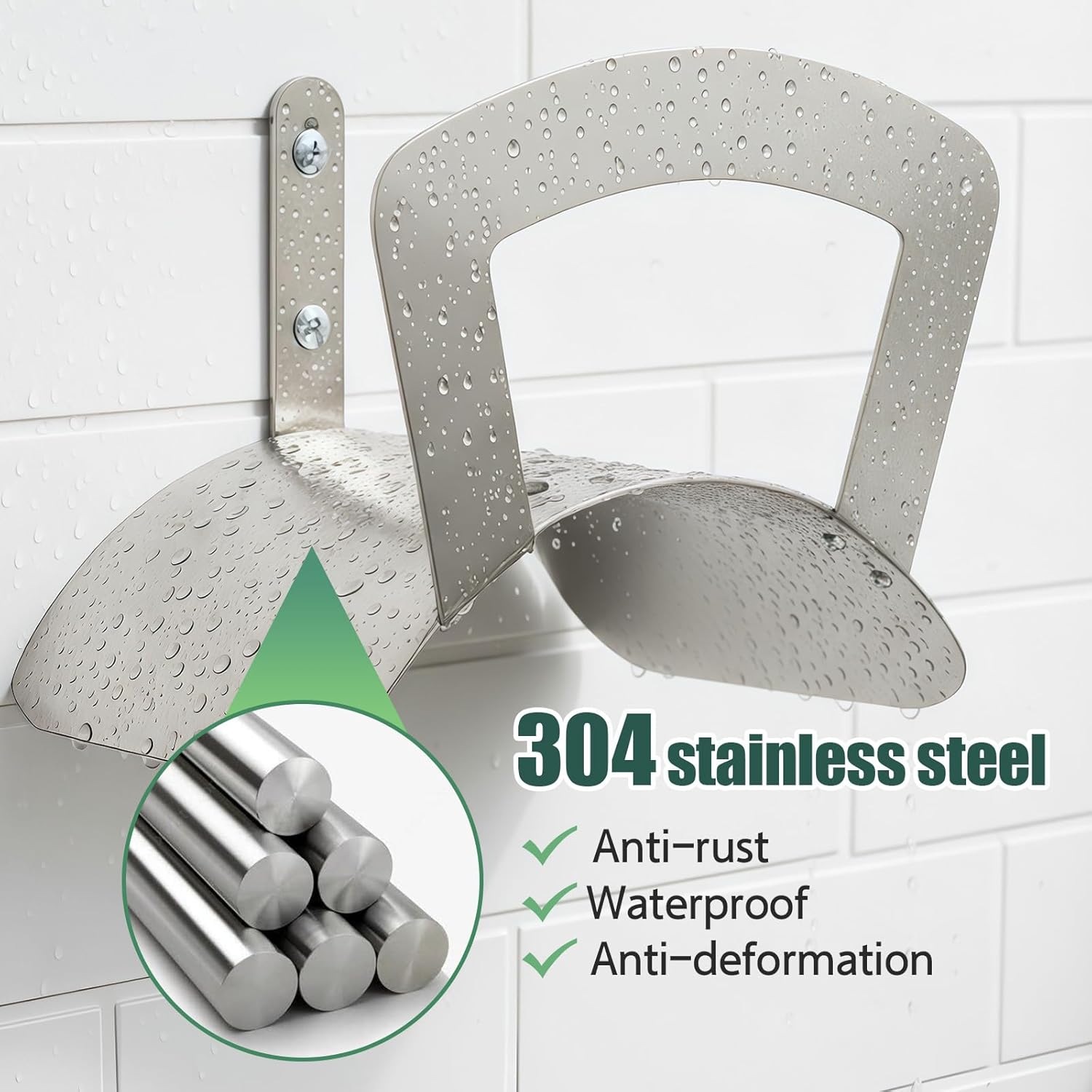 Primst Garden Hose Holder Wall Mount Hose Hanger Heavy Duty Metal Hose Bracket Water Hose Storage Organizer Durable Hose Holders (Stainless Steel)