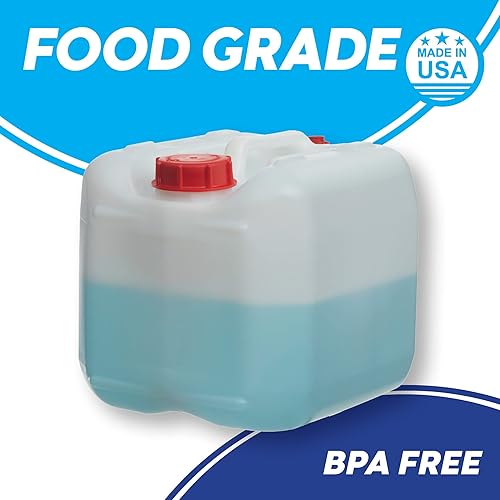 Miniatura 3 de Consolidated Plastics Carboy apilable de 25 galones con tapa y mango a prueba de fugas grado alimenticio de HDPE sin BPA fabricado en Estados Unidos