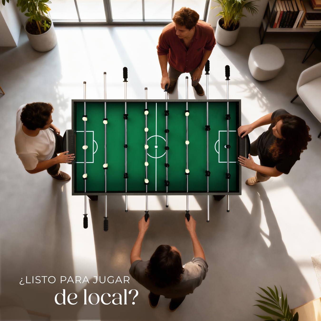 tectake® Mesa Multijuegos 15 en 1, Juego de Mesa Multifuncional Modular, Futbolines para Niños, Juegos Reunidos, Billar para Niños, Black Jack, Ajedrez, Ping Pong y Más - 123 x 125 x 83 cm