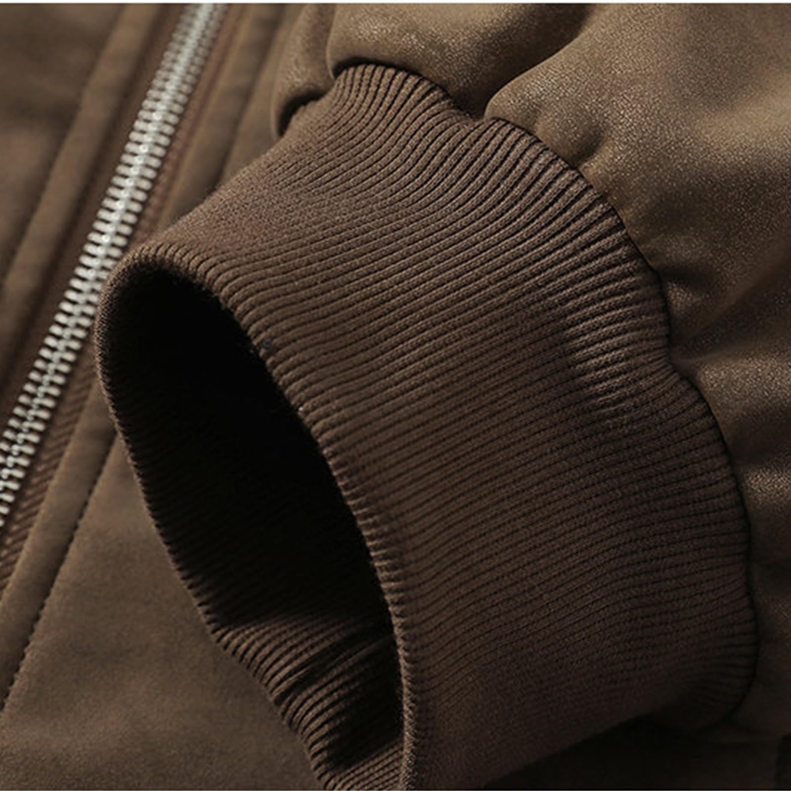 Generisch Strickjacke Weiß Damen Herren-Jacke mit Stehkragen und Reißverschluss, locker geschnitten, lässig-modischer Mantel