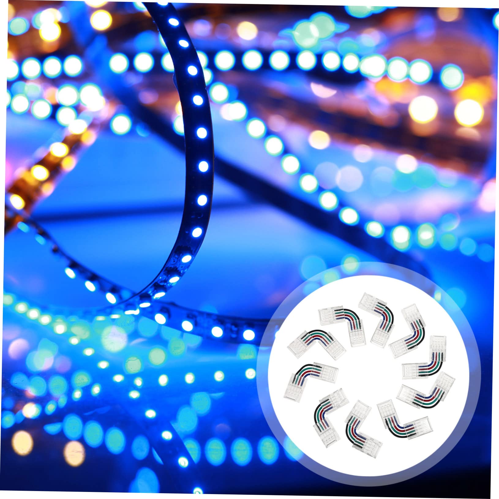 Amosfun 3sets Streifen Licht Adapter Streifen Lichter Anschlüsse Für Verwenden 10 Stücke * 3