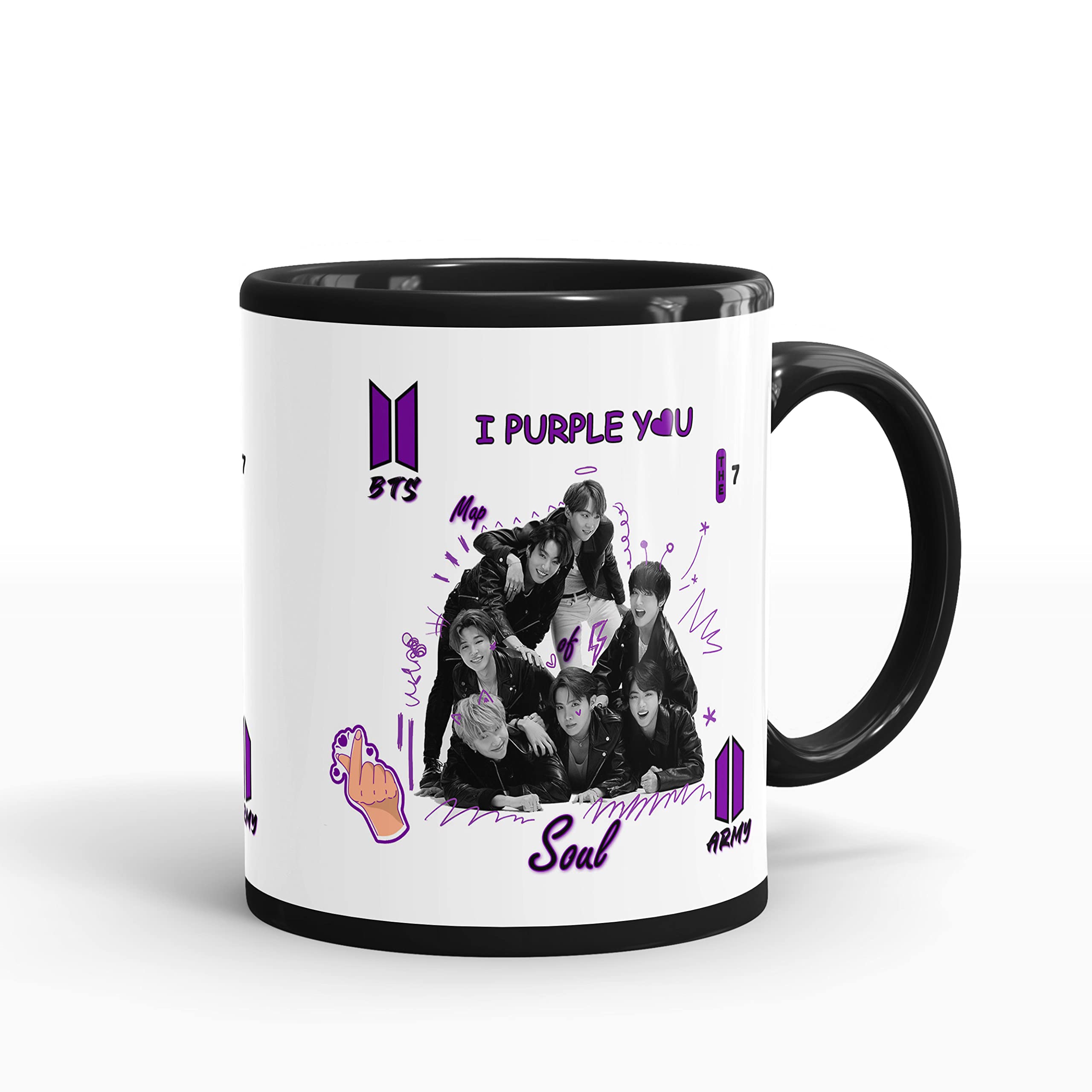 Gift Arcadia Ceramic I Purple You Black Coffee Mug BTS Collection (CMC016) (B0B7HH38XG) Amazon Price History, Amazon Price Tracker