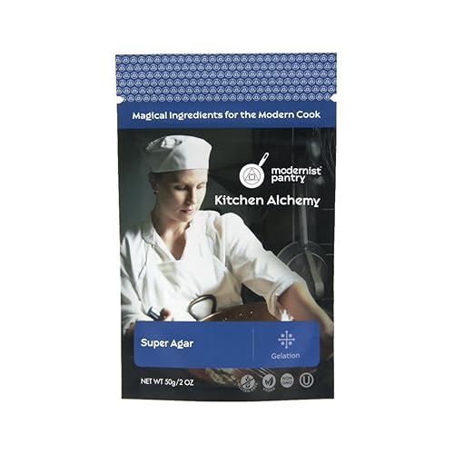 Polvo de agar, sin transgénicos, vegano, certificado kosher, 2 oz.