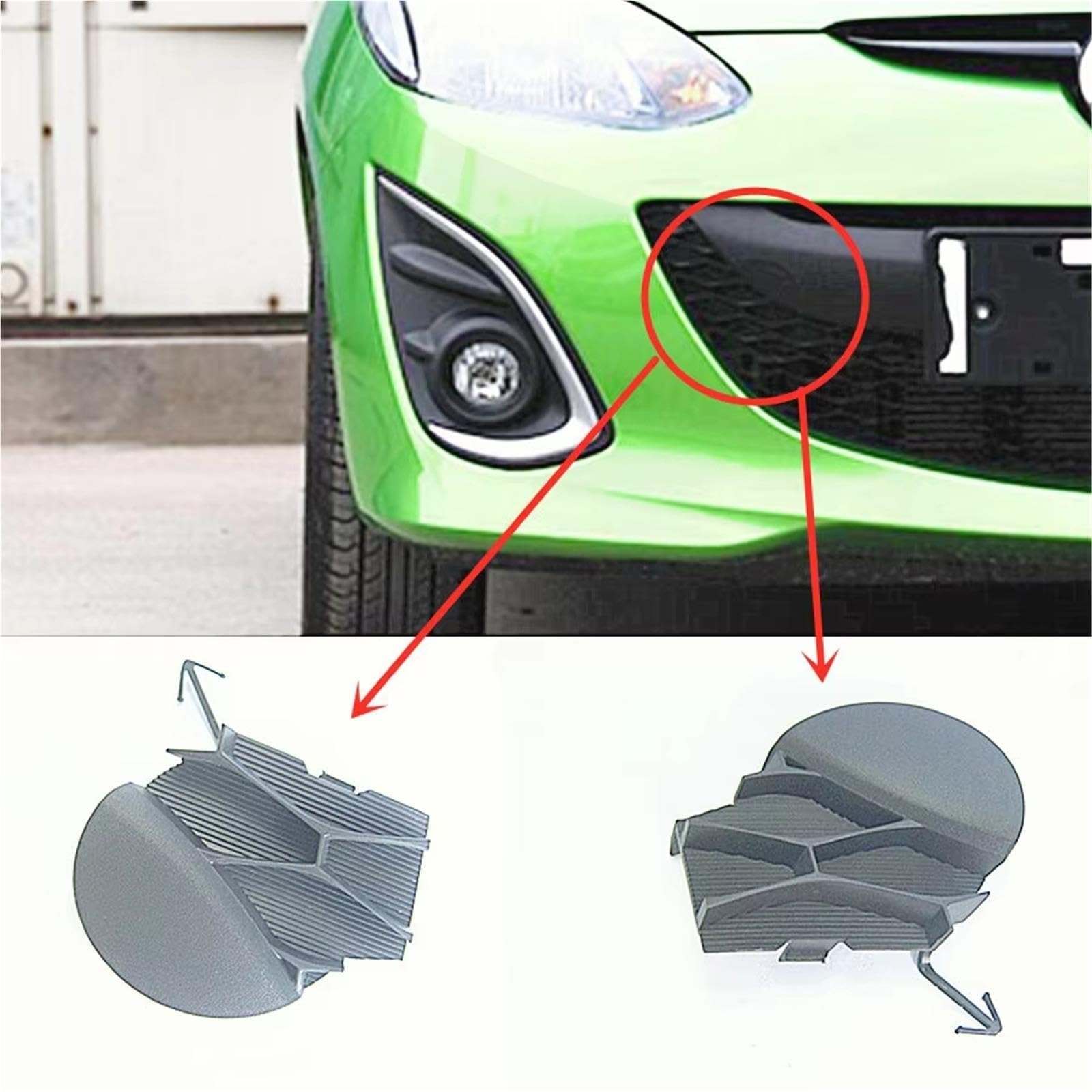 Cubierta Gancho Remolque Parachoques para Mazda 2 2012 2013 2014 2015