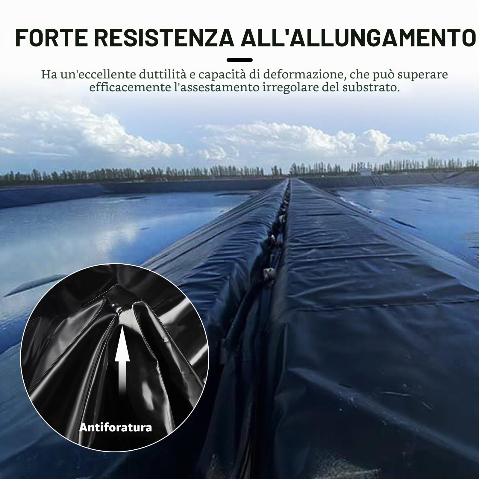 Fodera per laghetto impermeabile ad alta resistenza, ideale per laghetti di laghetti di loto, acquacoltura, fontane, in HDPE, resistente ai raggi UV, per giardino, fauna selvatica (3 x 4 m)
