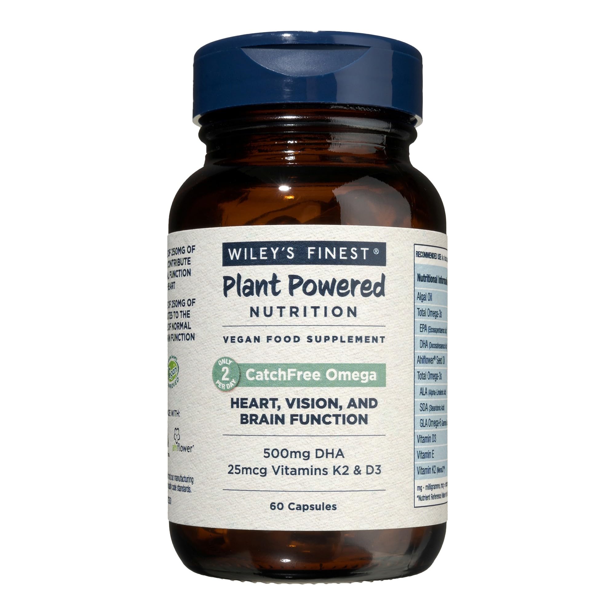 Wiley’s Finest CatchFree Vegan Omega 3 Softgels with Algae Oil, 60 Softgels