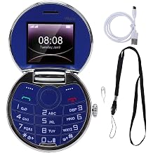 Cell Phone, Dual 1.77 Inch Display, Dual Card Standby, Big Buttons, Clear Sound, MP3, FM, Bluetooth, Mobile Phone for Seniors, Students Blue