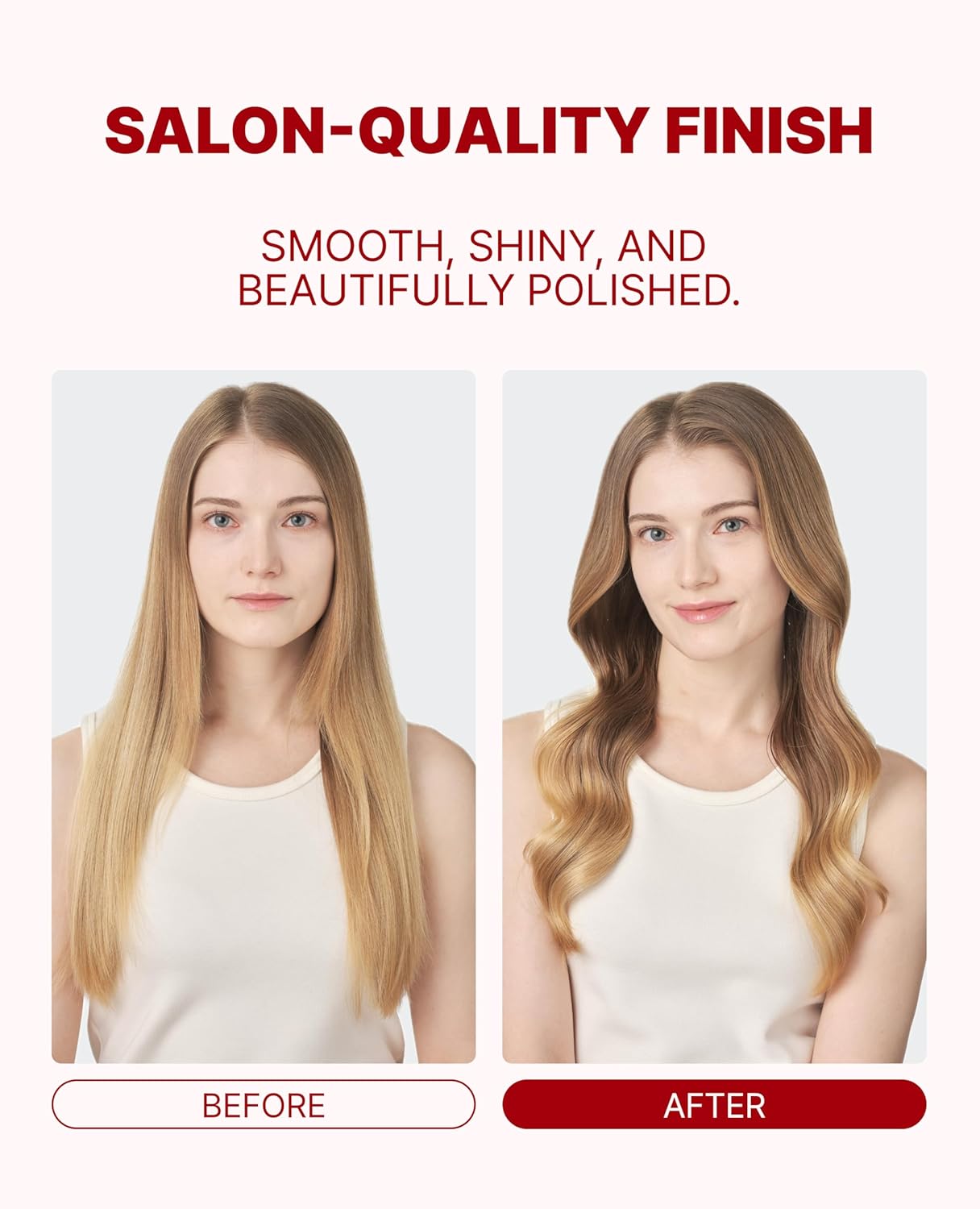 GLAMPALM GlamMuse 1.4" | Ceramic Curling Iron Infused with Vita-C, Salon Results with Less Heat Damage, Trusted by K-Pop Hair Stylists, Long Barrel Hair Curler for Women, Dual Voltage | GP628